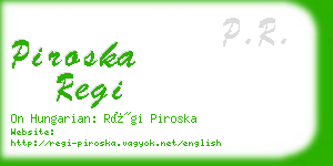 piroska regi business card